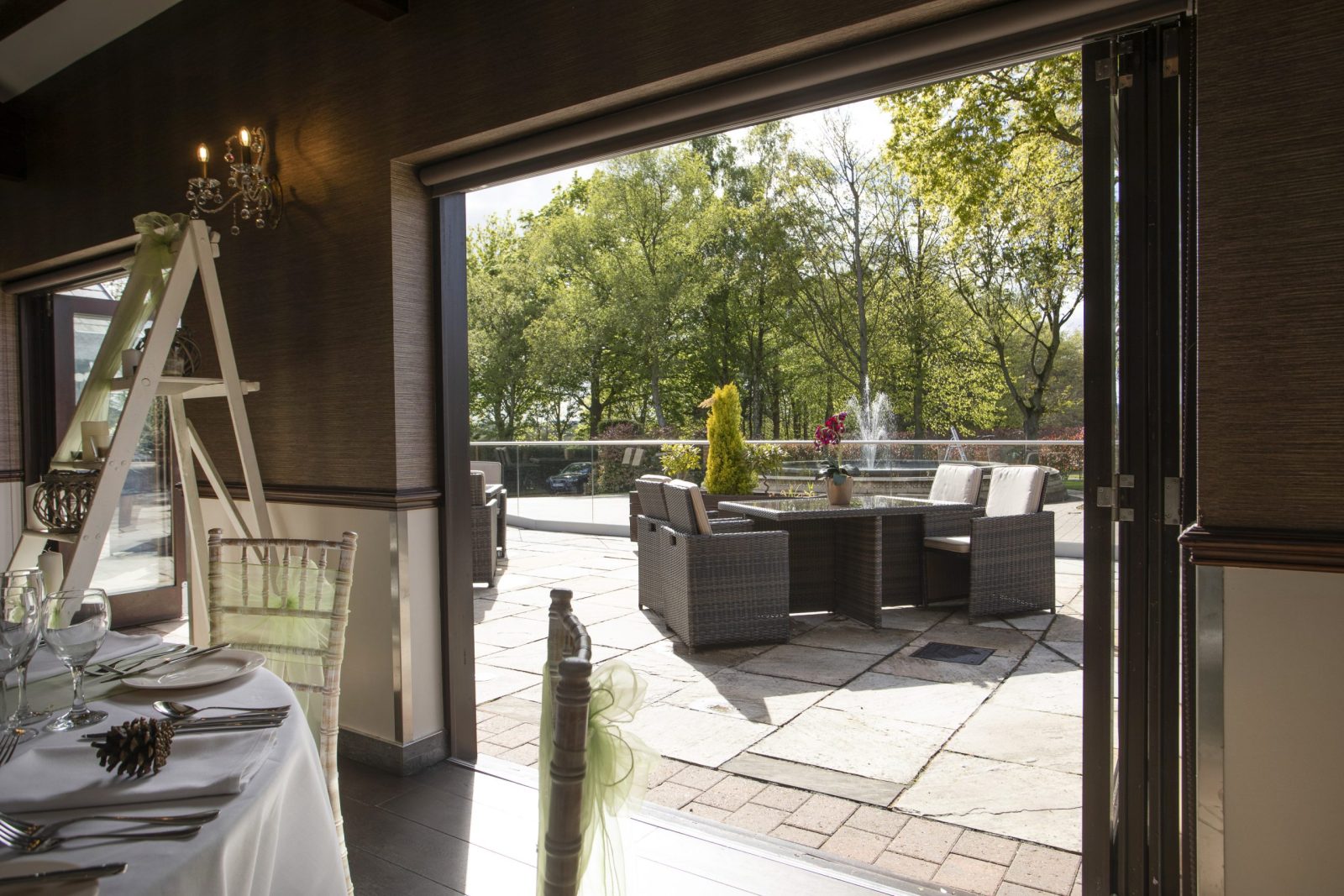Outdoor seating with scenic views