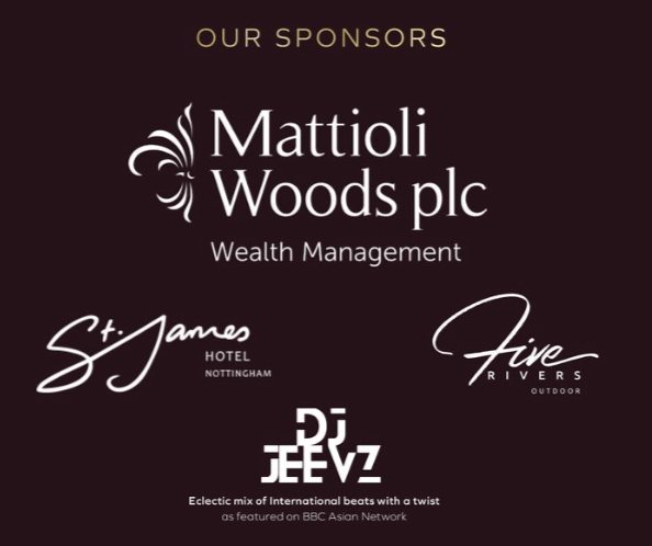 Event sponsors including Mattioli Woods